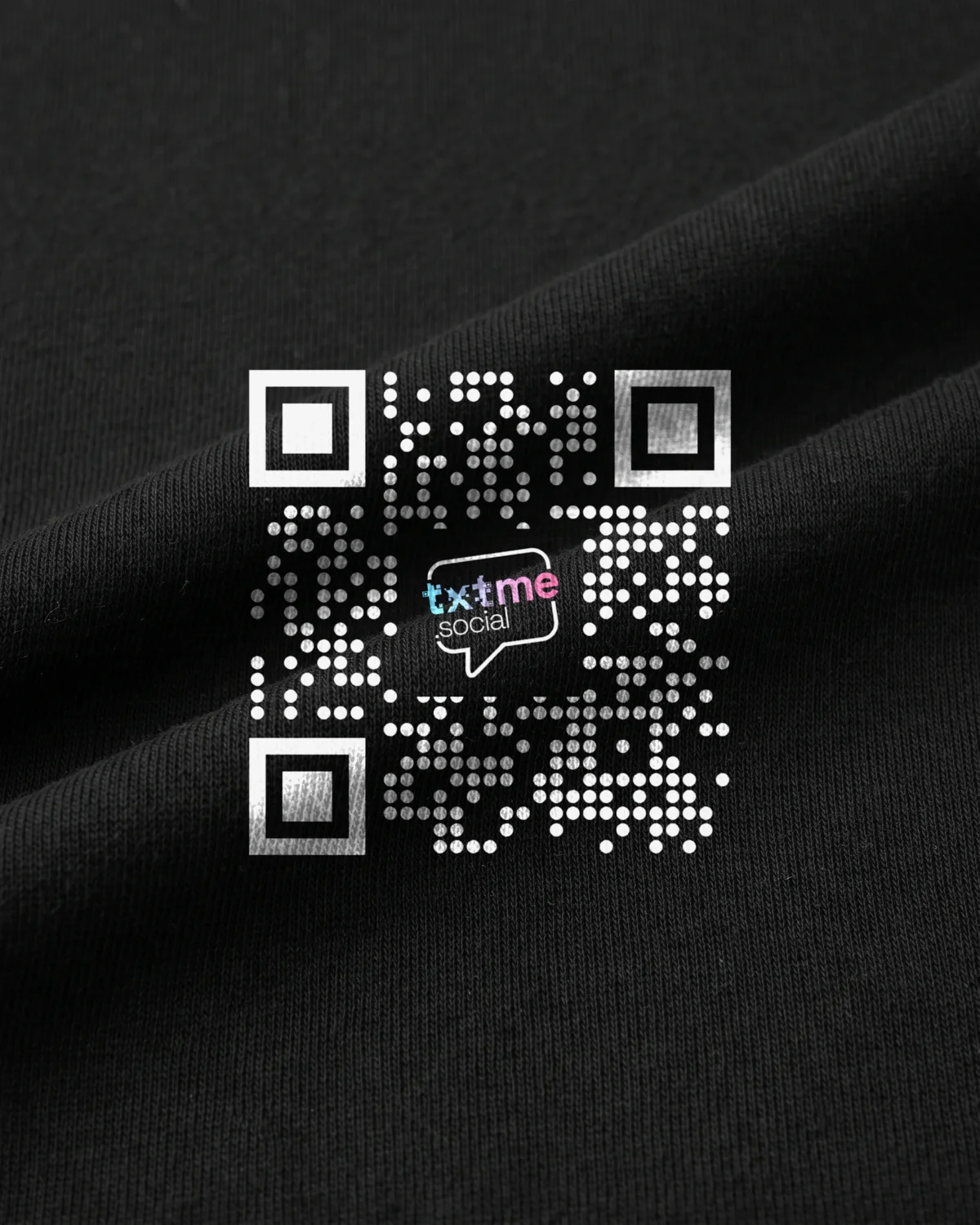 T-Shirt Plain, Black, print detail