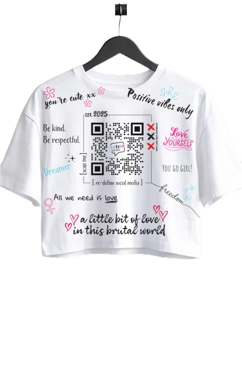 Cropped Top Festival Print, back